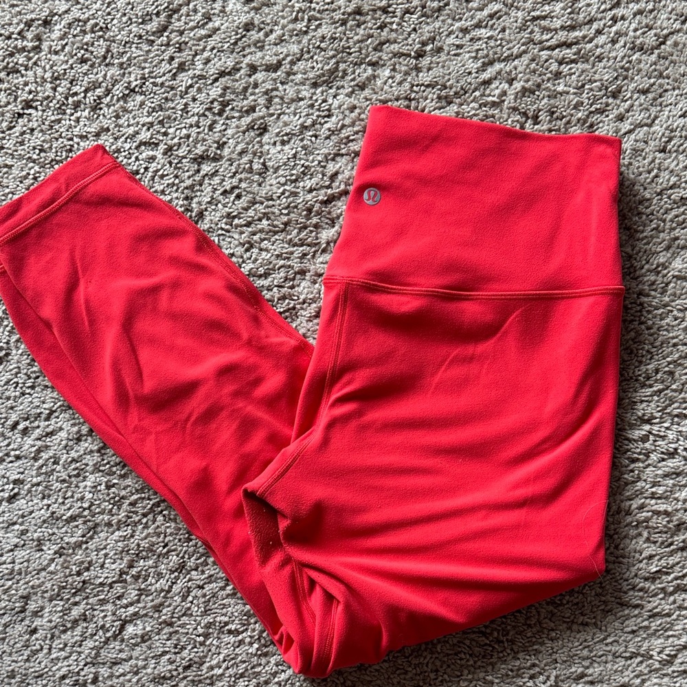 Lululemon size 12 Red High-Waisted Leggings